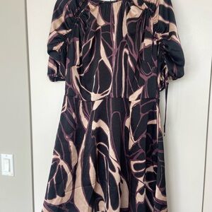 Ted Baker London Black and Purple Mini Dress